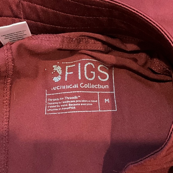 Figs Maroon Scrub Pants - Picture 3 of 9